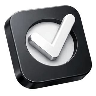 Confirmation tick icon in 3D on the Torch Avkasten about page