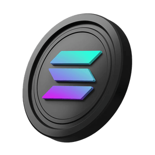 SOL coin from Solana positioned next to the hero banner area